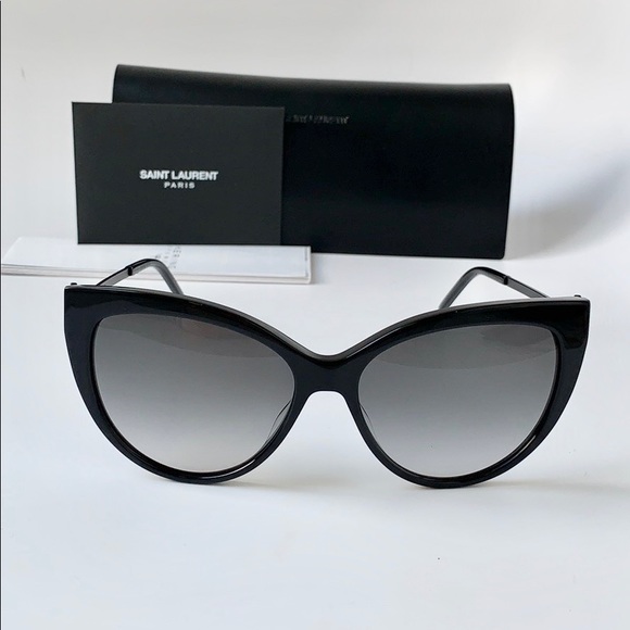 Saint Laurent Sunglasses SL M48S/A 002 Black/Smoke - Picture 2 of 8